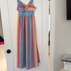 Multicolor Sleeveless Maxi Dress